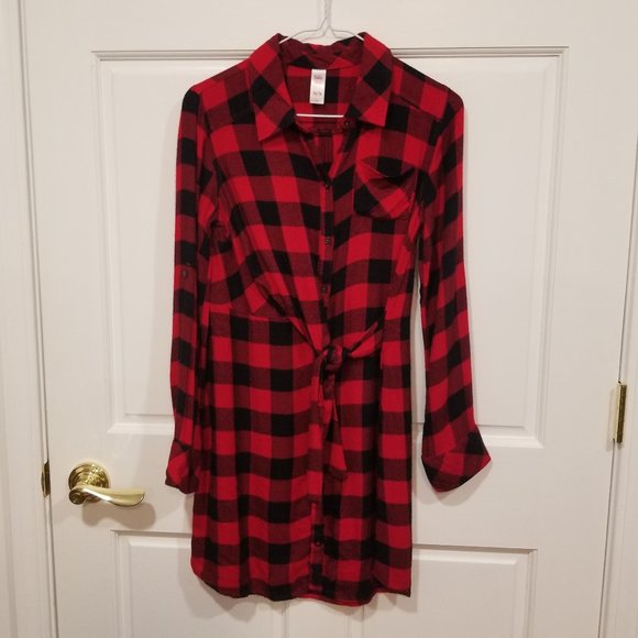 Justice Other - Girls' Justice Buffalo Plaid Dress, Size 14/16, VGUC - EUC